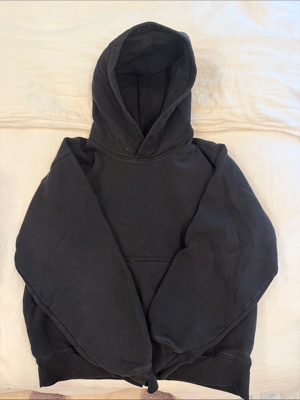 TNA Aritzia Cozy Fleece Perfect Fit Hoodie in Black Size L